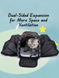 Load image into Gallery viewer, Modway Plaid Denim Double Tent Pet Carrier
