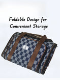 Load image into Gallery viewer, Modway Plaid Denim Double Tent Pet Carrier
