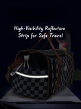 Load image into Gallery viewer, Modway Plaid Denim Double Tent Pet Carrier
