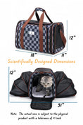 Load image into Gallery viewer, Modway Plaid Denim Double Tent Pet Carrier
